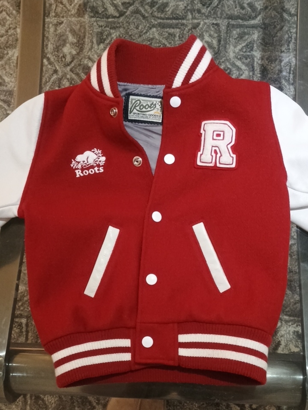 BNWOT Roots Kids Wool And Leather Varsity Jacket